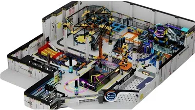 حديقة الترامبولين الداخلية للشجاعة